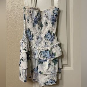 Hoco/ Sadie’s Princess Polly Blue Floral Mini Dress Size 4/S